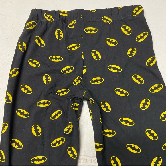 Batman Logo Leggings DC Warner Bros Sz 14 Y/ Juniors XS/S Womans 1/3 Black - Picture 1 of 13